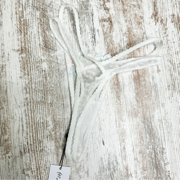 For Love and Lemons New Outline Floral Thong Size XXS - Picture 5 of 6